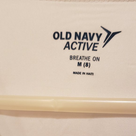 Old Navy Girls BREATHE ON side wrap tank top, White, size medium (8) - Picture 4 of 4